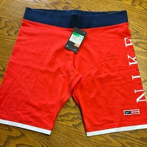 Nike Women’s USA Biker Shorts, Size XL, Tight Fit, Red White and Blue. NWT